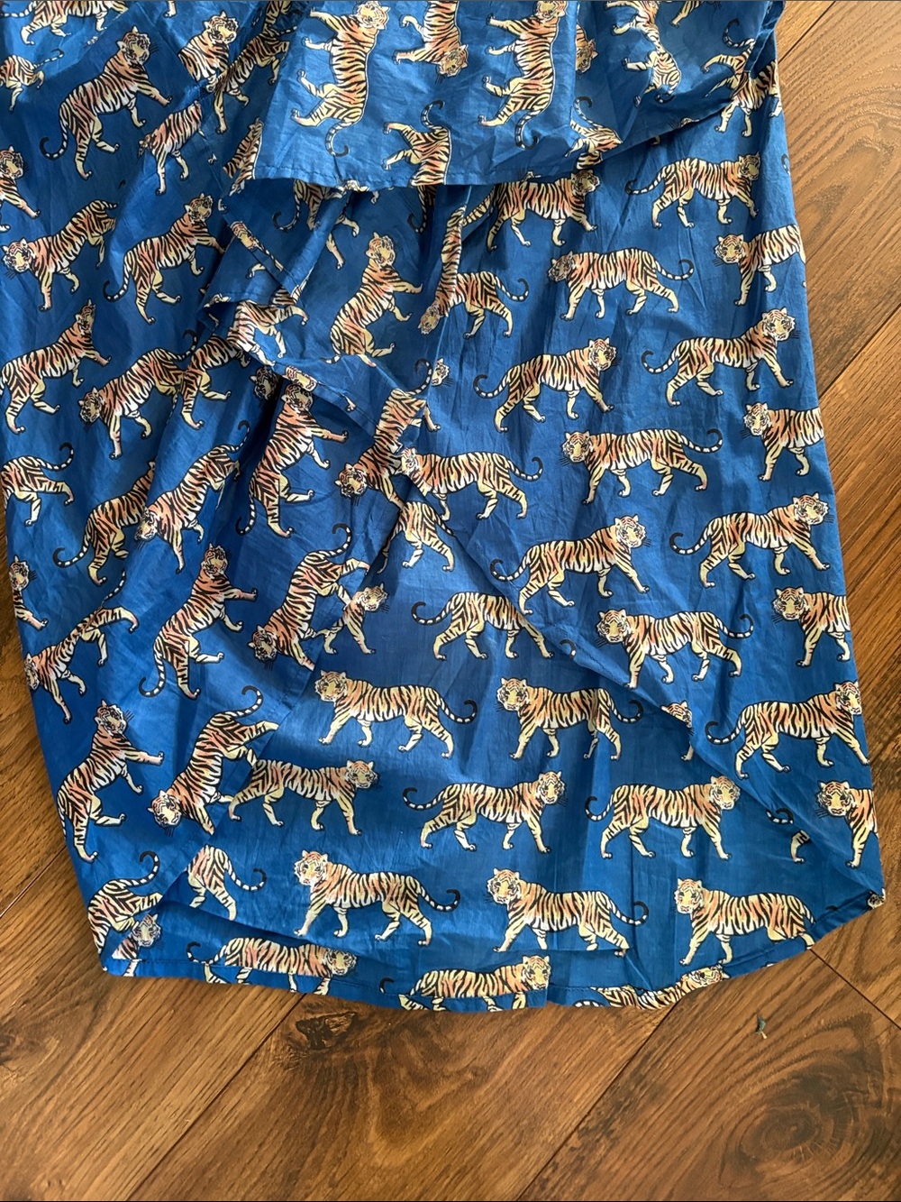 Guadalupe Women’s Royal Blue Tiger Pareo Skirt - Picture 5 of 10